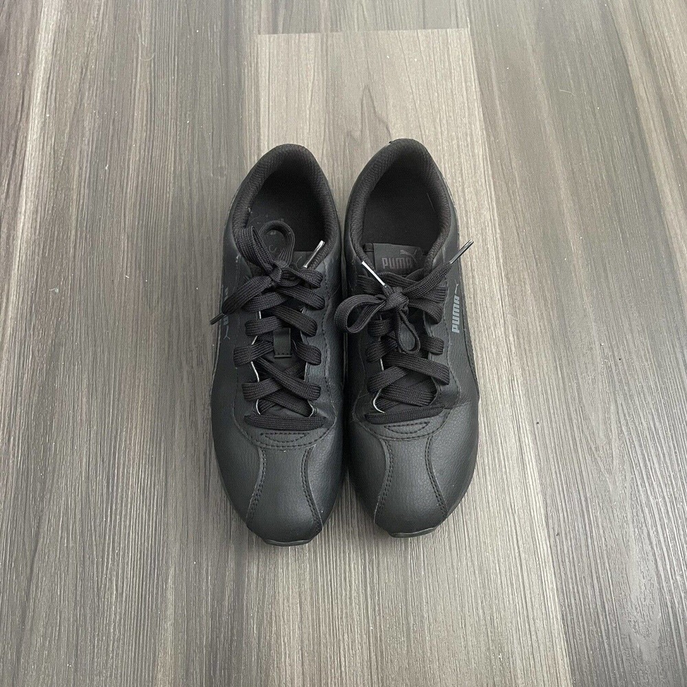 Puma Turin II AC Soft Foam Black Casual Sneaker Size 6 Kids/Youth (366773-04)